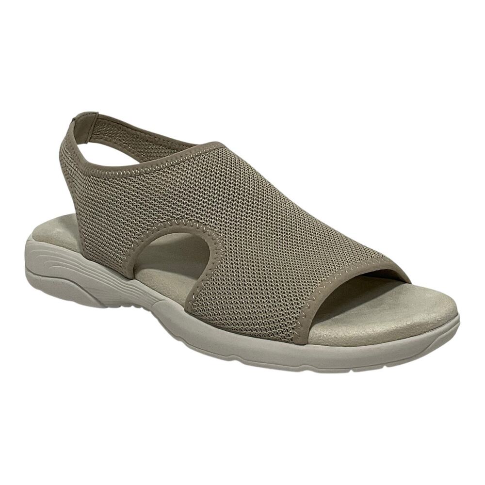 Easy Spirit Women's Truth Lightweight Sporty Knit Sandals Light Taupe Size 9